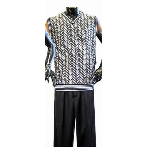 Silversilk Black Knitted Silk Blend Vest #V126